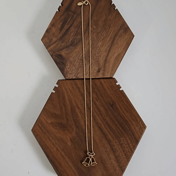 Avon Gold Tone Holiday Bell Necklace - Picture 2 of 5